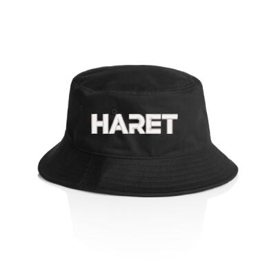 HARET Bucket Hat - White Logo Thumbnail
